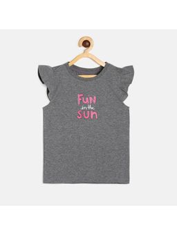 MINI KLUB - Kids Girls Grey Knit Top