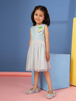 Budding Bees - Girls Daisy Daydream Cotton & Mesh Dress