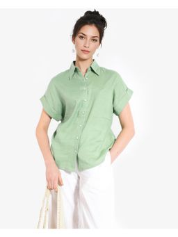 RAREISM - Venezuela Pastel Green Relaxed Shirt