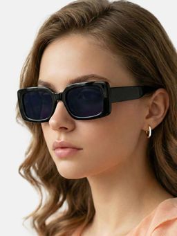 Carlton London - Women Black Toned Blue Uv Protected Lens Square Sunglasses