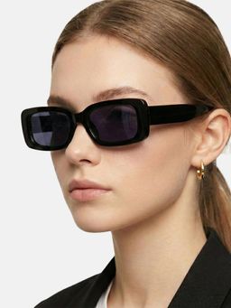 Carlton London - Women Black Toned Blue Uv Protected Lens Square Sunglasses