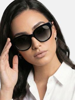 Carlton London - Women Black Toned Grey Uv Protected Lens Cat Eye Sunglasses
