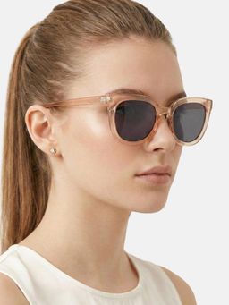 Carlton London - Women Beige Toned Grey Uv Protected Lens Cat Eye Sunglasses