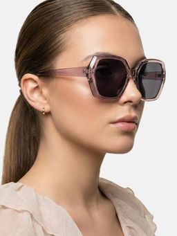 Carlton London - Women Brown Toned Black Uv Protected Lens Rectangle Sunglasses