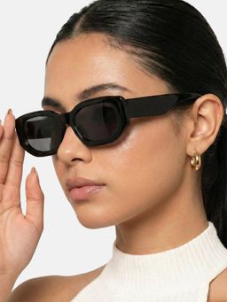 Carlton London - Women Black Toned Blue Uv Protected Lens Square Sunglasses