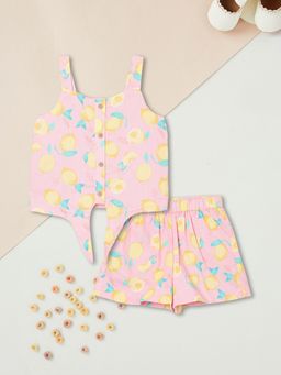 max - Pink Printed Regular Cotton Co-Ord Set