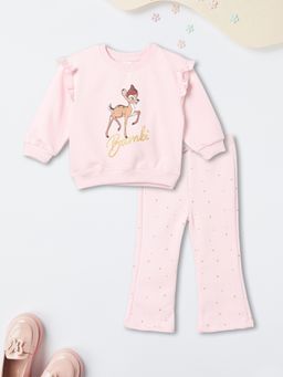 max - Pink Printed Regular Cotton Blend Top and Pant