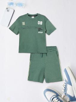 max - Green Printed Regular Cotton Co-Ord Set
