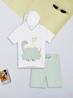 max - White Printed Regular Cotton Co-Ord Set