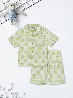 max - Green Printed Regular Cotton Co-Ord Set