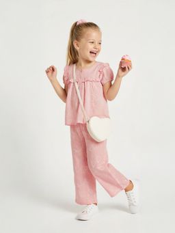 max - Pink Printed Regular Cotton Top and Pant