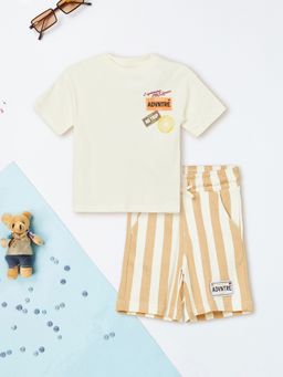 max - Off White Printed Regular Cotton Co-Ord Set