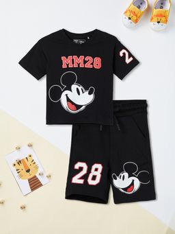 max - Black Printed Regular Cotton Co-Ord Set