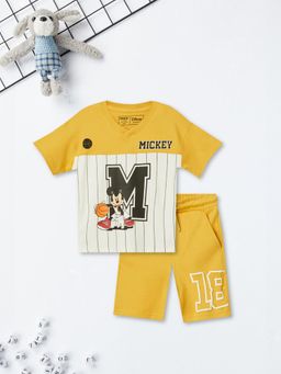 max - Yellow Printed Regular Cotton Co-Ord Set