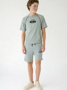max - Green Printed Regular Cotton Blend Co-Ord Set