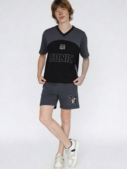 max - Grey Printed Regular Cotton Blend Co-Ord Set