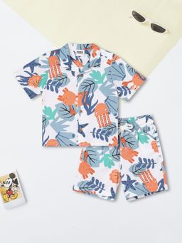 max - White Printed Regular Cotton Co-Ord Set