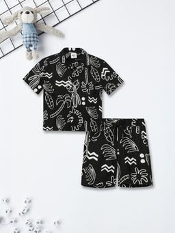 max - Black Printed Regular Cotton Co-Ord Set