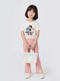 max - Pink Printed Regular Cotton T-shirt and Pant