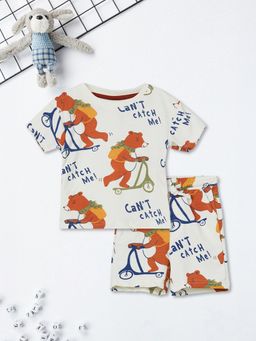max - Off White Printed Regular Cotton Co-Ord Set