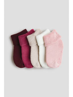 H&M - Unisex Multi-Color 5-pack anti-slip terry socks