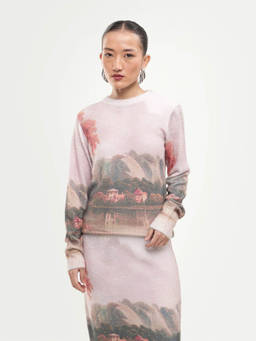 RAREISM - Women Dusky Multi Printed Pull-On Sweater