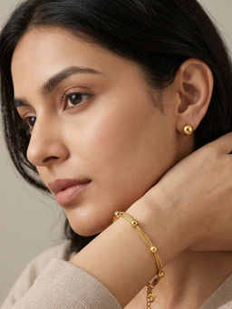RACHIVA - Women Gold Contemporary Stainless Steel Bracelet