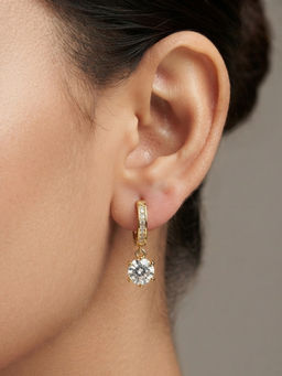 RACHIVA - Women White Stones Stainless Steel Pair Of Earrings