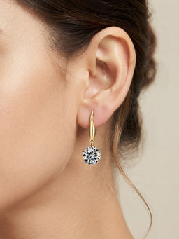 RACHIVA - Women White Stones Stainless Steel Pair Of Earrings