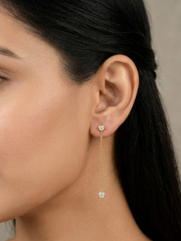 RACHIVA - Women White Stones Stainless Steel Pair Of Earrings