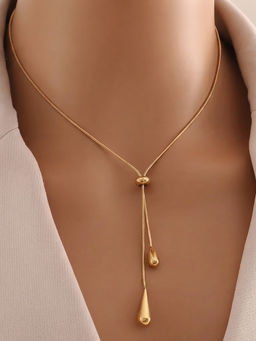 RACHIVA - Women Gold Statement Stainless Steel Necklace