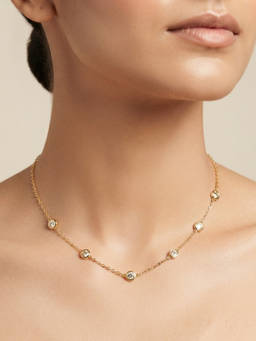 RACHIVA - Women White Stones Stainless Steel Necklace