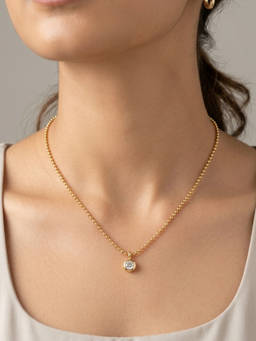 RACHIVA - Women White Stones Stainless Steel Necklace