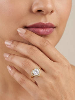 RACHIVA - Women White Stones Stainless Steel Ring
