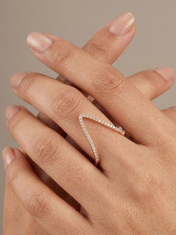 RACHIVA - Women White Stones Stainless Steel Ring