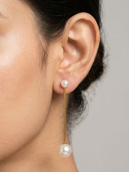 RACHIVA - Women White Pearl Sterling Silver Pair Of Earring