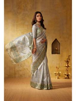 Zari Jaipur - Women's Green Banarasi Saree