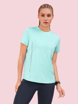 Enamor - Short Sleeve Crew Neck Workout T-Shirt for Women Relaxed Fit Quick Dry A309