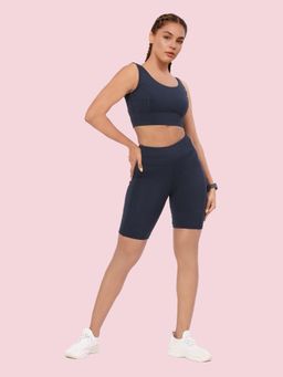 Enamor - Knee length High Rise Elasticated Waist Skinny Tights with Pockets For Women - A703