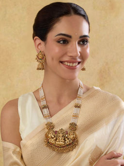 Indinoor - Nama Laxmi Temple Necklace Set