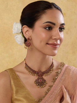 Indinoor - Chaarika Temple Necklace Set