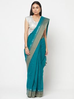 Fabindia - Cotton Woven Stitched Saree Without Blouse