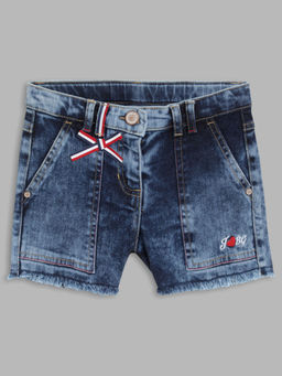 Blue Giraffe - Girls Blue Solid Shorts