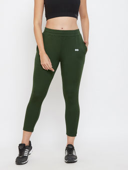 Clovia - Activewear Ankle Length Tights - Green