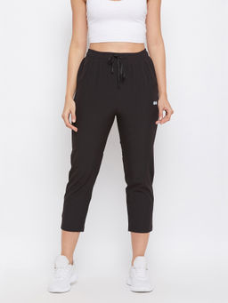 Clovia - Activewear Sports Tights With Pocket - Black