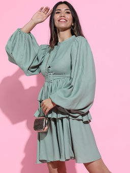 TOKYO TALKIES - Women Green Solid Dress