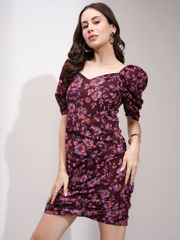 TOKYO TALKIES - Women Maroon Printed Dress