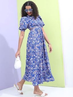 TOKYO TALKIES - Women Blue Floral Maxi Dress
