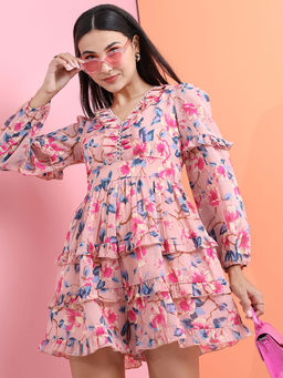 TOKYO TALKIES - Women Pink Floral Dress