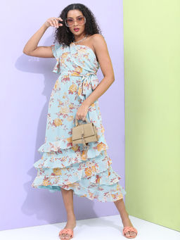 TOKYO TALKIES - Women Ruffle Floral Flounce Dress